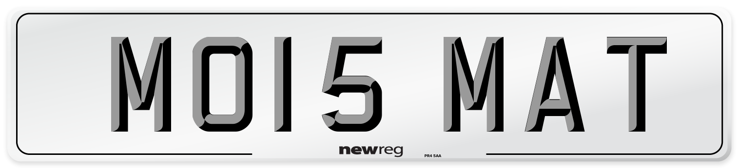 MO15 MAT Number Plate from New Reg